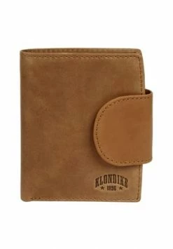 Bestes Angebot ✨ KLONDIKE Geldbörse , Echt Leder Cognac 🎁