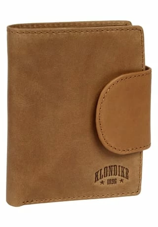 Bestes Angebot ✨ KLONDIKE Geldbörse , Echt Leder Cognac 🎁 – Bild 2