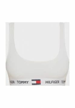 Brandneu ???? TOMMY HILFIGER Bustier, Logo, Elastisch, Für Damen Weiß ????