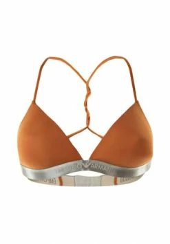Budget ???? EMPORIO ARMANI Damen Bustier - Softschale, Bügellos, Triangle Bra, BH, Stretch Orange ????