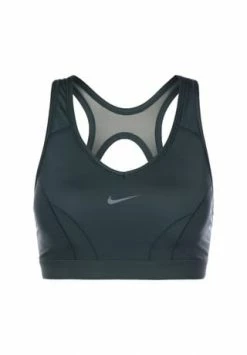 Billig ❤️ NIKE PERFORMANCE Swoosh Icon Clash Sport-BH Damen Graugrün/ Grau ????