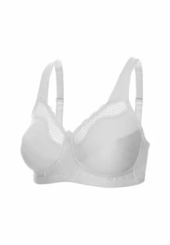Bester Verkauf ???? Exquisite® FORM Soft Cup Baumwoll-BH Mit Spitze BH Ohne Bügel Weiß (WH) ????
