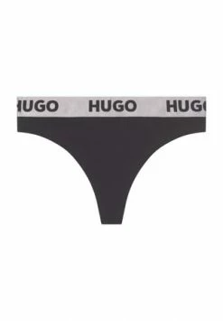 Besorgen 😀 HUGO Sporty Logo String, Logo-Bund, Für Damen 002 BLACK 🔔