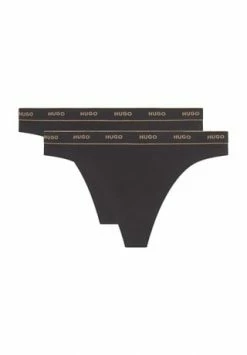 Beste Bewertungen von 😍 HUGO Stripe String, 2er-Pack, Logo, Für Damen 003 BLACK 👏