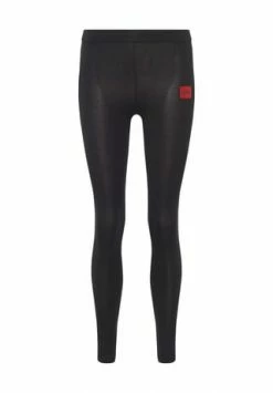 Am billigsten ⭐ HUGO Thermal Pants, Lang, Logo-Detail, Für Damen 001 BLACK 🤩