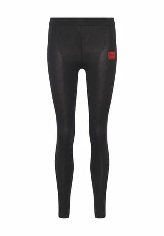 Am billigsten ⭐ HUGO Thermal Pants, Lang, Logo-Detail, Für Damen 001 BLACK 🤩