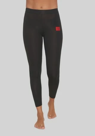 Am billigsten ⭐ HUGO Thermal Pants, Lang, Logo-Detail, Für Damen 001 BLACK 🤩 - Image 4