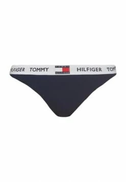 Budget ✔️ TOMMY HILFIGER String, Logobund, Unifarben, Für Damen Marine ????