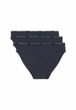 Angebote ⌛ Marc O'Polo Damen Slips 3er Pack - W-Mini, Briefs, Cotton Stretch, Einfarbig Blau ????