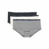 Rabatt ⌛ Marc O'Polo Damen Slips 3er Pack - W-Panty, Briefs, Cotton Stretch, Einfarbig Blau/ Grau/ Weiß ????