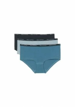 Aktion 😉 Marc O'Polo Damen Slips 3er Pack - W-Panty, Briefs, Cotton Stretch, Einfarbig Petrol/ Weiß/ Blau 😉