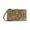Blitzangebot ???? ANUSCHKA Brieftasche Vintage Bike (handbemaltes Leder) Mehrfarbig ????