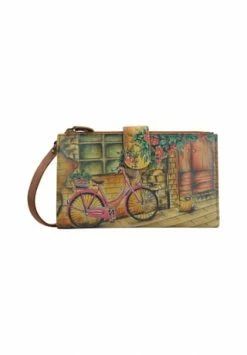 Blitzangebot ???? ANUSCHKA Brieftasche Vintage Bike (handbemaltes Leder) Mehrfarbig ????