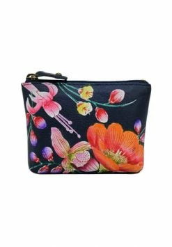 Bestpreis ???? ANUSCHKA Mini Geldbörse Moonlit Meadow Aus Handbemaltem Leder Mehrfarbig ????