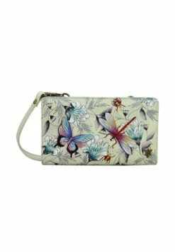 Brandneu ???? ANUSCHKA Brieftasche Wondrous Wings (Handbemaltes Leder) Mehrfarbig ⭐