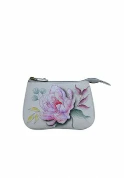 Am billigsten 😀 ANUSCHKA Mini Geldbörse Bel Fiori (Handbemaltes Leder) Mehrfarbig 🛒