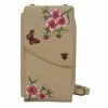 Rabatt ???? ANUSCHKA Brieftasche Flower Garden Almond (Handbemalt Leder) Mehrfarbig ????