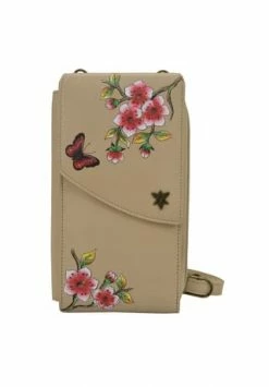 Rabatt ???? ANUSCHKA Brieftasche Flower Garden Almond (Handbemalt Leder) Mehrfarbig ????