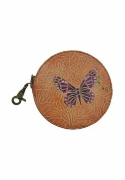 Schlussverkauf 👍 ANUSCHKA Mini Geldbörse Tooled Multi (Handbemalt Leder) Mehrfarbig ❤️