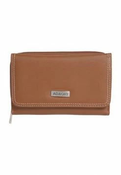 Bester Verkauf ⭐ Adagio Geldbörse, Kunstleder, Querformat, Uni, Für Damen Braun ????