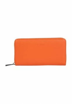 Am billigsten 🌟 L.CREDI Geldbörse, Querformat, Kunstleder, Für Damen Orange 🛒